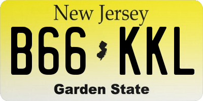 NJ license plate B66KKL