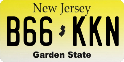 NJ license plate B66KKN