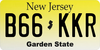 NJ license plate B66KKR
