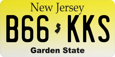 NJ license plate B66KKS