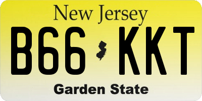NJ license plate B66KKT