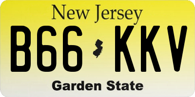 NJ license plate B66KKV