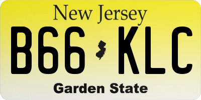 NJ license plate B66KLC