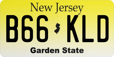 NJ license plate B66KLD