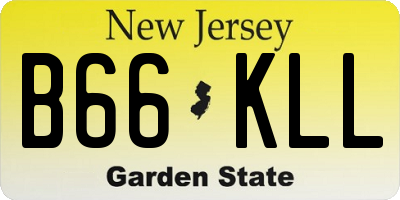 NJ license plate B66KLL