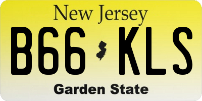 NJ license plate B66KLS