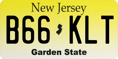 NJ license plate B66KLT