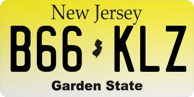 NJ license plate B66KLZ