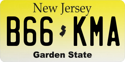 NJ license plate B66KMA