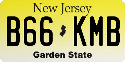 NJ license plate B66KMB