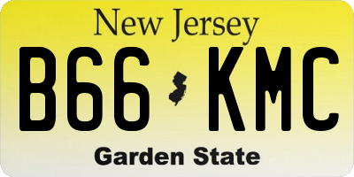 NJ license plate B66KMC
