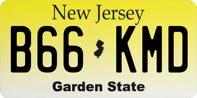 NJ license plate B66KMD