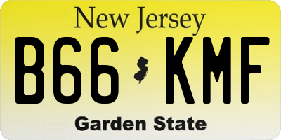 NJ license plate B66KMF