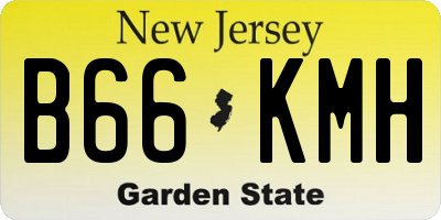 NJ license plate B66KMH