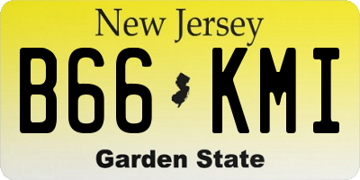 NJ license plate B66KMI