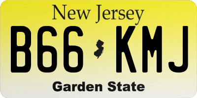 NJ license plate B66KMJ