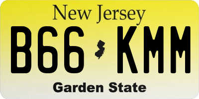 NJ license plate B66KMM