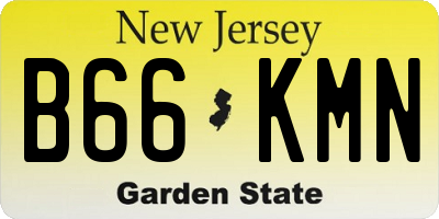 NJ license plate B66KMN