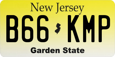 NJ license plate B66KMP