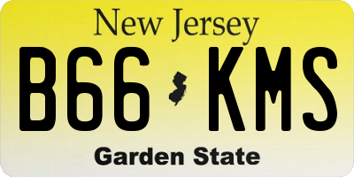 NJ license plate B66KMS