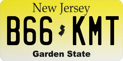 NJ license plate B66KMT