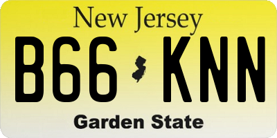 NJ license plate B66KNN