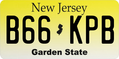 NJ license plate B66KPB