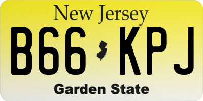 NJ license plate B66KPJ