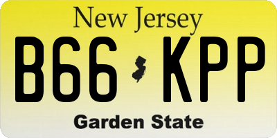 NJ license plate B66KPP