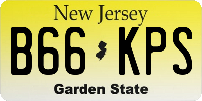 NJ license plate B66KPS