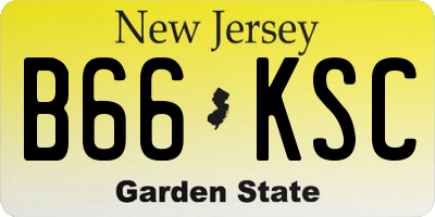 NJ license plate B66KSC