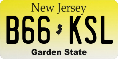 NJ license plate B66KSL