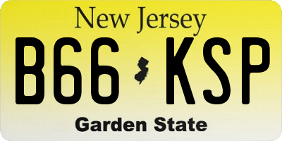 NJ license plate B66KSP