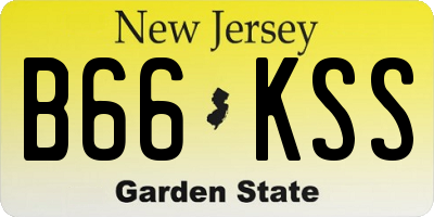 NJ license plate B66KSS