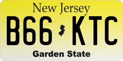 NJ license plate B66KTC