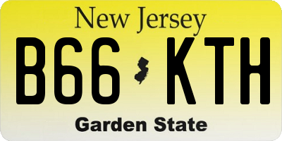 NJ license plate B66KTH