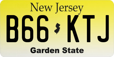 NJ license plate B66KTJ