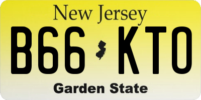 NJ license plate B66KTO
