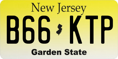 NJ license plate B66KTP