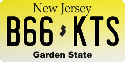 NJ license plate B66KTS