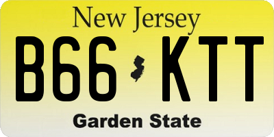 NJ license plate B66KTT