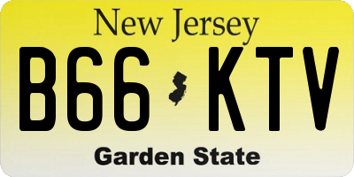 NJ license plate B66KTV
