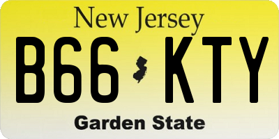 NJ license plate B66KTY