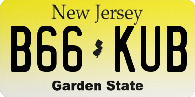 NJ license plate B66KUB