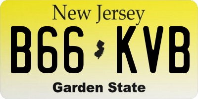 NJ license plate B66KVB