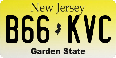 NJ license plate B66KVC