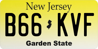 NJ license plate B66KVF
