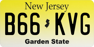 NJ license plate B66KVG