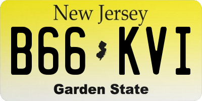 NJ license plate B66KVI