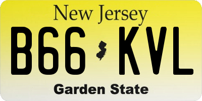 NJ license plate B66KVL